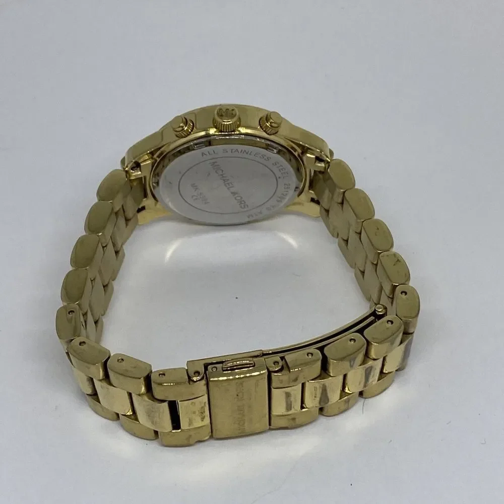 Michael Kors Runway MK5384 Women's Gold Stainless Steel Analog Dial Watch RQ199 - Picture 10 of 11